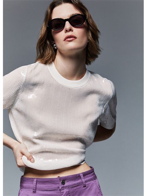 Top con paillettes LIU JO | WA6216MA68R/P9691